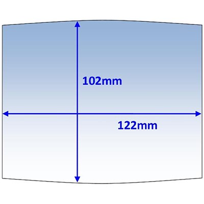WELDCLASS LENS - CLEAR 122X102MM MACH2/WIA.BLU OUTER